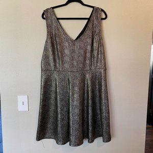 Maurices Gold Skater Dress with Keyhole Back XXL